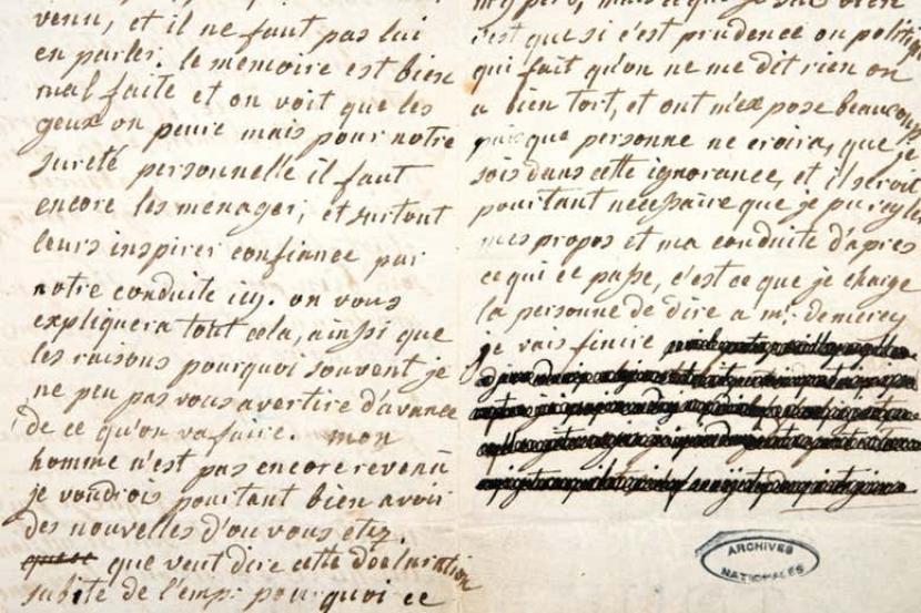 Surat yang ditulis oleh Marie Antoinette pada 4 Jaruari 1792