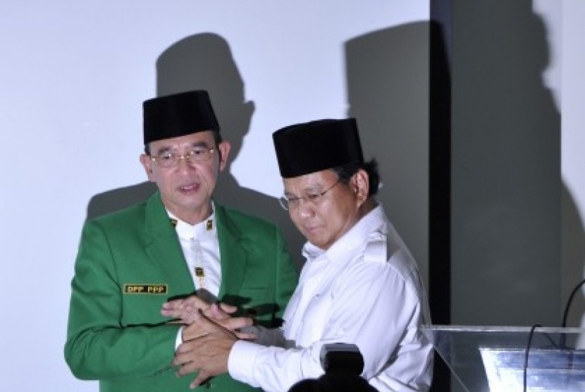 Suryadharma Ali bersama dengan Prabowo Subianto