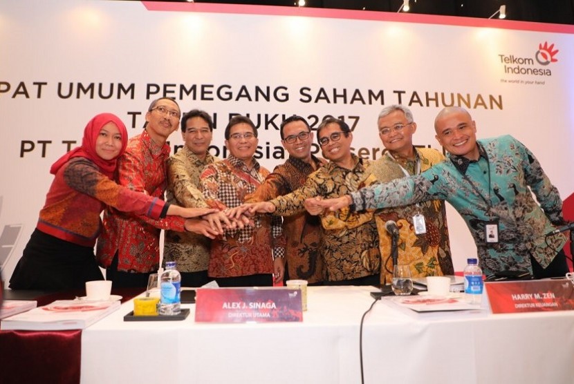 Susunan Direksi Baru PT Telkom Indonesia (Persero) Tbk sesuai hasil Rapat Umum Pemegang Saham Tahun Buku 2017.