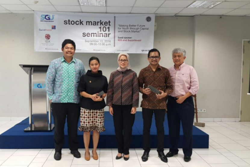 Swiss German University (SGU) bekerja sama dengan Sucor Invest dan Bursa Efek Indonesia (BEI) menggelar Seminar Bursa Saham dan Pasar Modal.