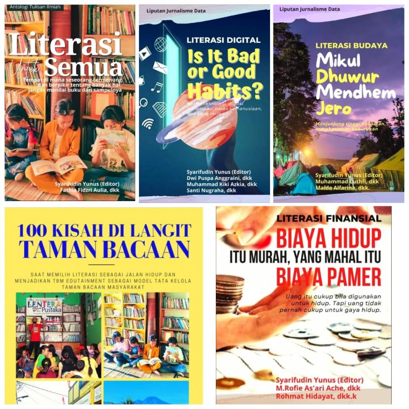Syarifudin Yunus, pendiri TBM Lentera Pustaka Bogor, akan melundurkan lima buku seri literasi di Festival Literasi Gunung Salak #5 yang akan digelar pada bulan November 2022.