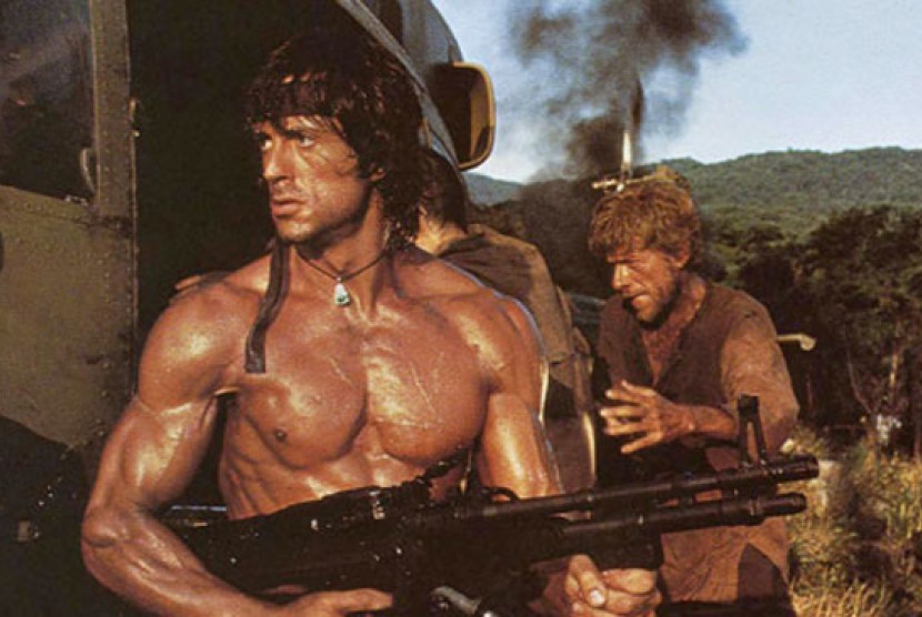 Sylvester Stallone dalam film Rambo