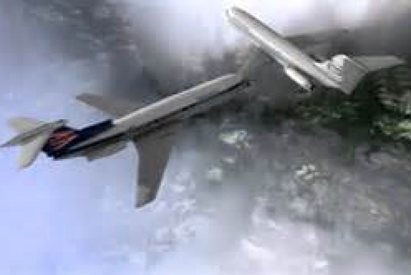 Tabrakan pesawat (ilustrasi)