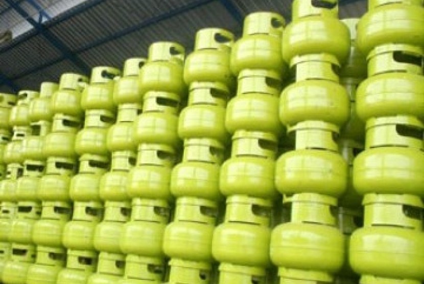 Tabung gas Elpiji ukuran tiga kilogram (ilustrasi). Disperindag Depok menyiapkan langkah antisipasi menghadapi kelangkaan gas elpiji.