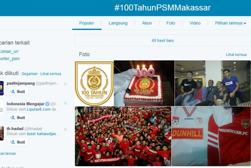 tagar #100TahunPSMMakassar