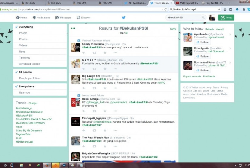 tagar Bekukan PSSI jadi trending topic