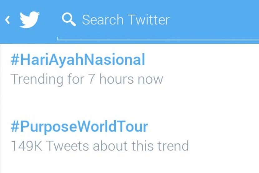 Tagar #HariAyahNasional di Twitter