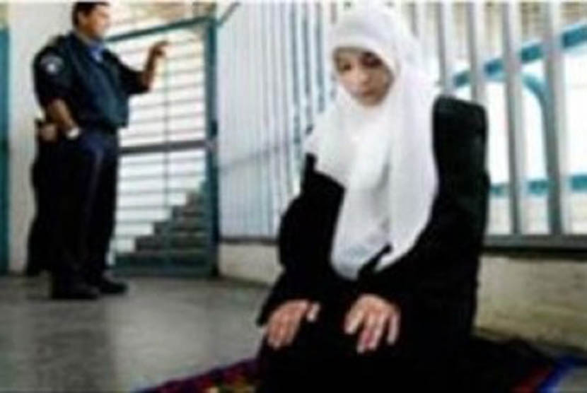Tahanan wanita Palestina melakukan aksi mogok makan. (ilustrasi)