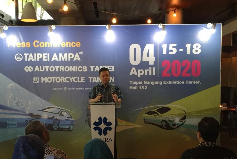 TAITRA menggelar konferensi pers terkait Taipei AMPA 2020 di  Jakarta pada Selasa (14/1).