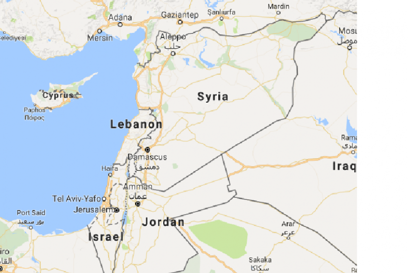 Tak ada nama Palestina dalam peta versi Google Maps.
