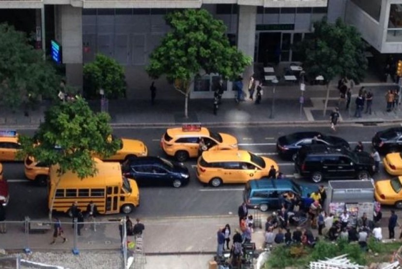  Taksi yang biasanya ada di kota New York, terlihat di Brisbane