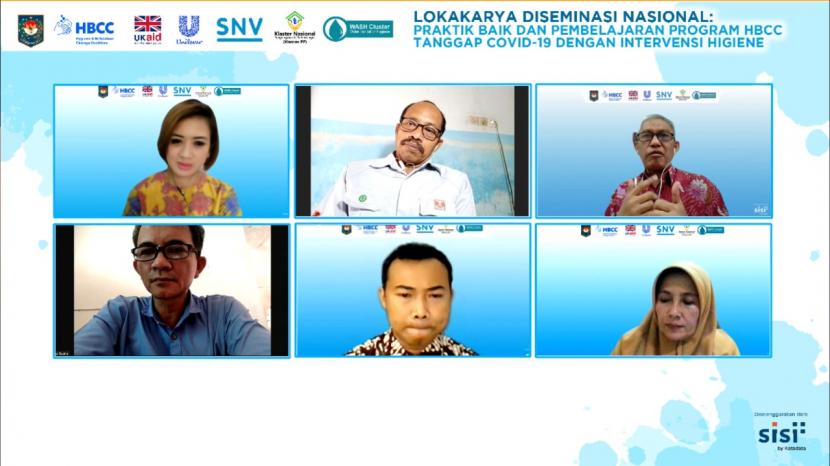 Talkshow Diseminasi Nasional: Praktik Baik dan Pembelajaran Program HBCC Tanggap Covid-19 dengan Intervensi Higiene, Selasa (27/7).