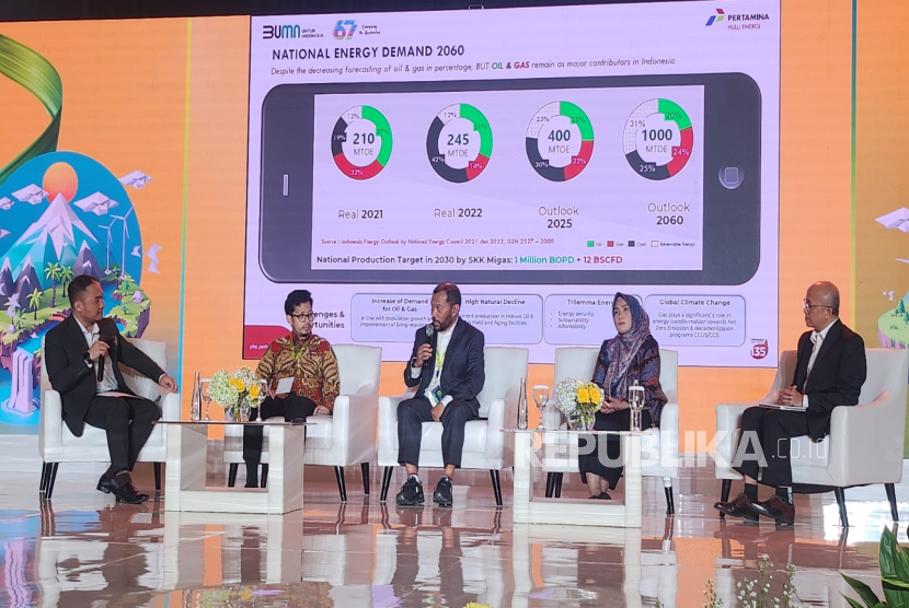 Talkshow mengenai Transformasi Industri Migas: Efisiensi dan Eksplorasi Baru di Jakarta, Senin (26/5/2025).
