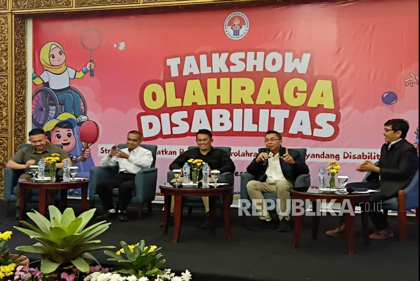 Talkshow Olahraga Disabilitas yang digelar langsung oleh Kementrian Pemuda dan Olahraga (Kemenpora) Republik Indonesia di Bandung, Senin (30/12/2024). 