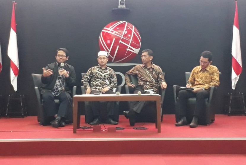 Talkshow Ramadhan dengan tema 'Bangkit Pasar Modal Syariah Melalui Zakat dan Donasi Saham' di BEI, Jakarta Selatan, Senin, (6/5).