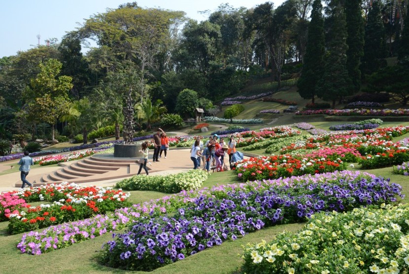 Taman Bunga Mae Fah Luang di Doi Tung, Chiang Rai, Thailand  