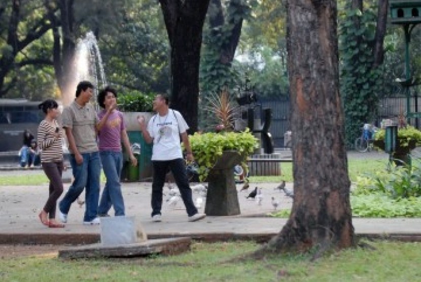 Taman Suropati di Menteng, Jaksel, salah satu ruang terbuka hijau (RTH) di Jakarta