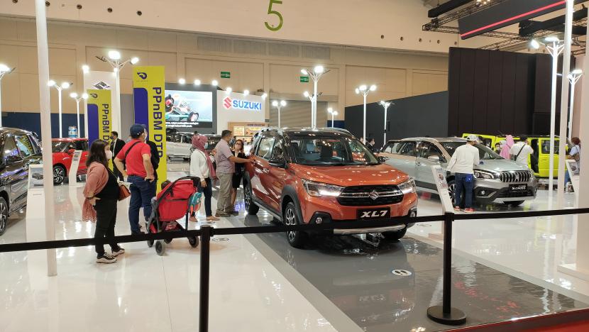 Tampak booth Suzuki pada ajang pameran otomotif GIIAS 2021 