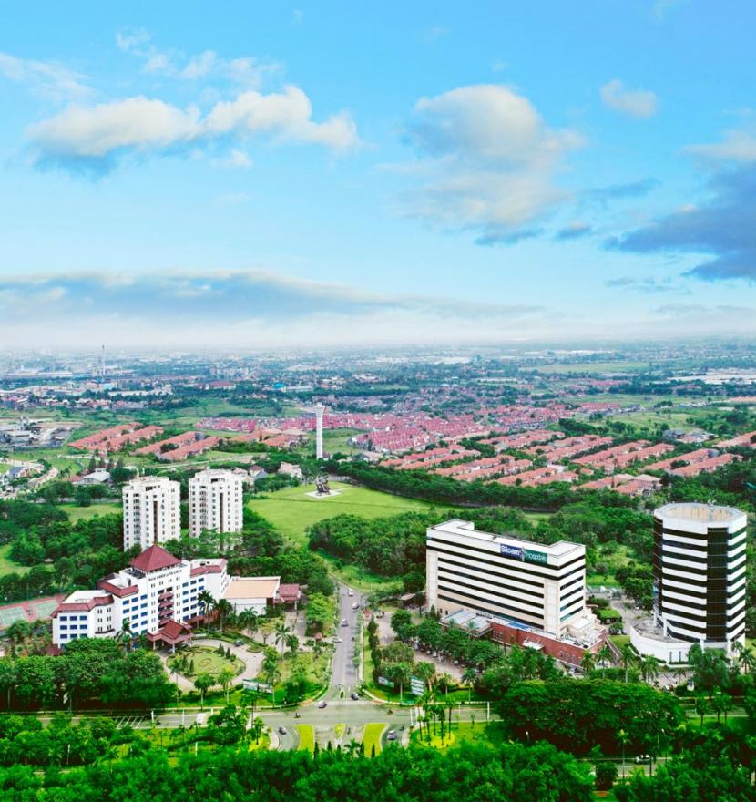 Tampak maket koridor timur Jakarta yang terus dikembangkan menjadi pusat ekonomi nasional 