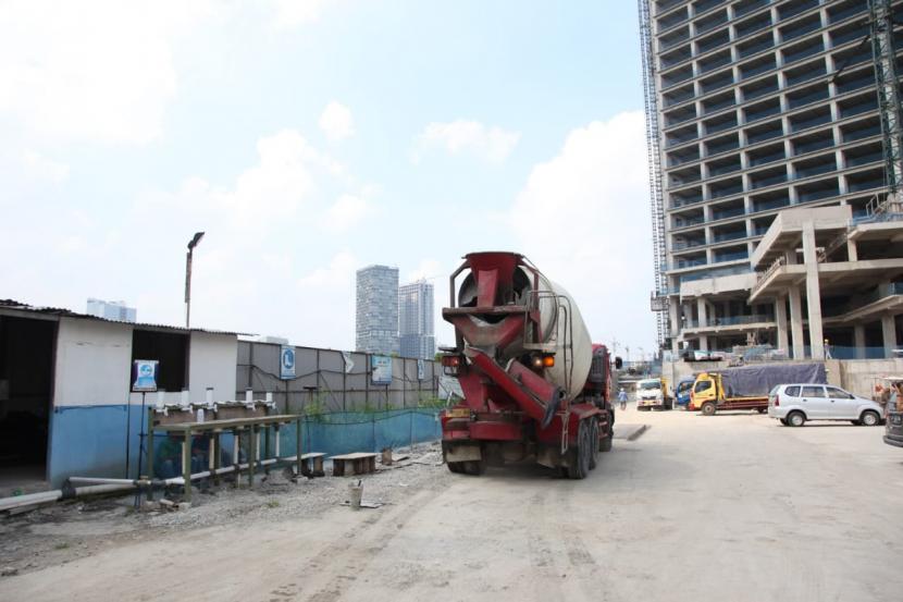 Tampak proses penyelesaian apartemen Pacific Garden di Alam Sutera, Serpong Tangerang