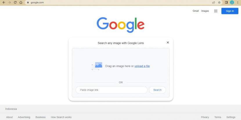 Tampilan beranda Google kini dilengkapi dengan Google Lens. Google Lens Kini Muncul di Beranda Mesin Pencarian Google