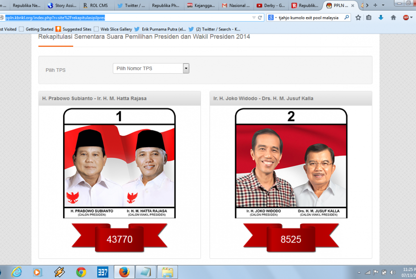 Tampilan laman PPLN di Kuala Lumpur yang menenangkan pasangan Prabowo-Hatta.