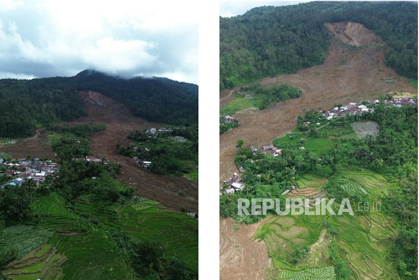 Tanah longsor di Desa Pandanarum, Kecamatan Pandanarum, Kabupaten Banjarnegara, Jawa Tengah