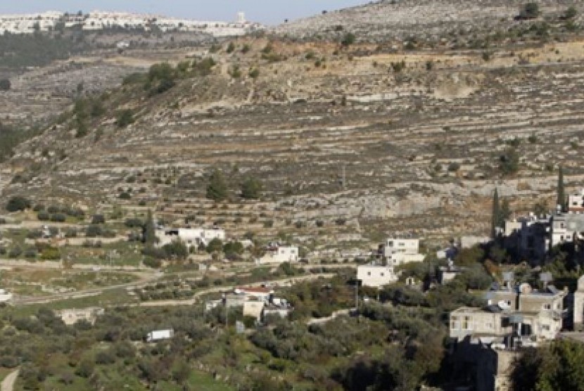 Tanah pertanian berteras di desa tua Battir, sebelah selatan Yerusalem.