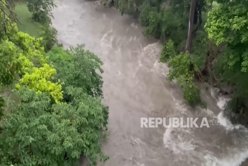 Tangkapan layar banjir bandang di Texas Amerika