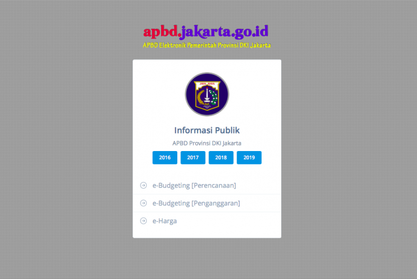 Tangkapan layar e-budgeting DKI Jakarta