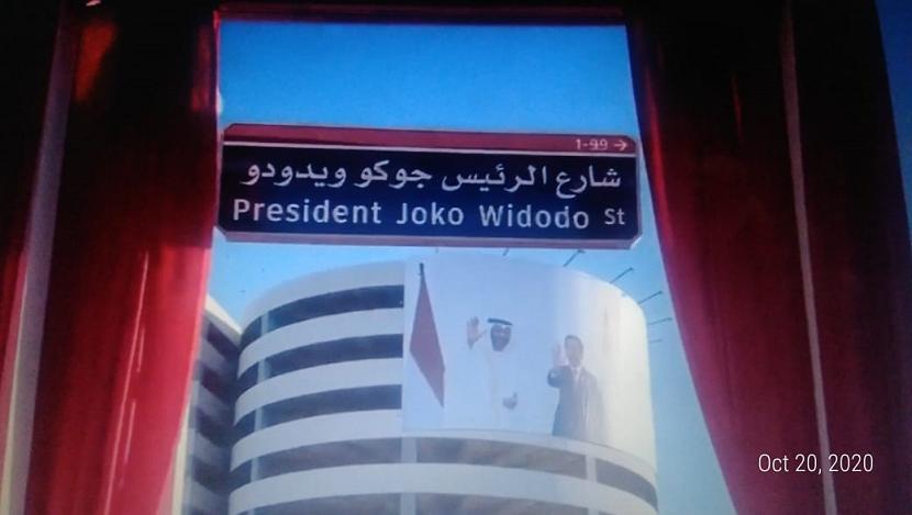 Tangkapan layar jalan Presiden Joko Widodo di Abu Dhabi 