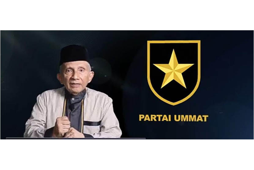 Tangkapan layar saat Amien Rais resmi luncurkan logo Partai Ummat.