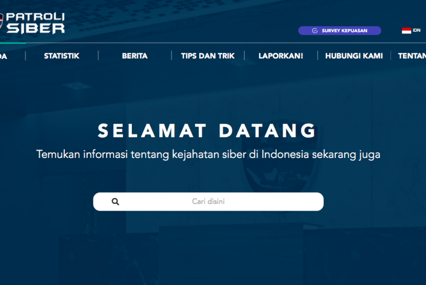 Tangkapan layar situs patrolisiber.id