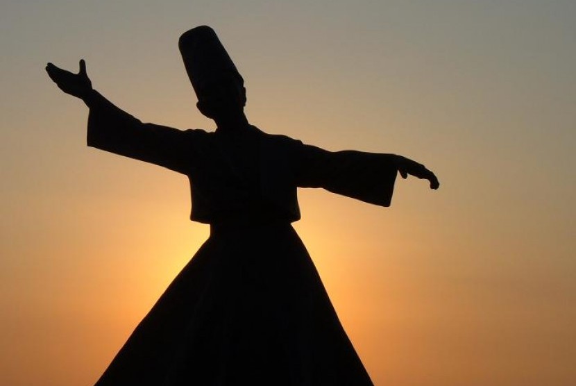 Tarian sufi (ilustrasi).