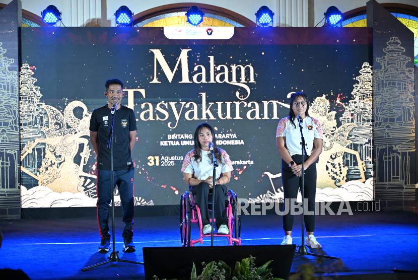 Tasyakuran atlet difabel atas bintang jasa nararya yang diraih Ketua NPC Indonesia.