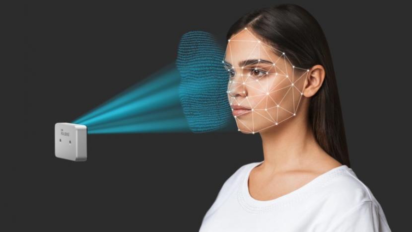 Teknologi pengenalan wajah. ilustrasi