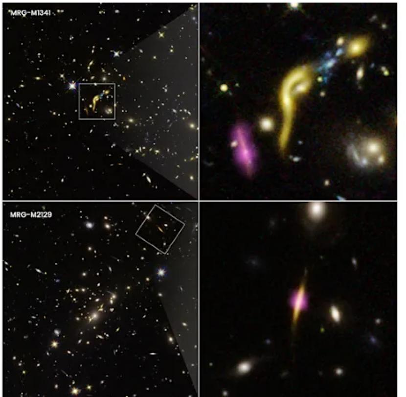Teleskop Luar Angkasa Hubble dan Atacama Large Millimeter/Submillimeter Array (ALMA) telah menemukan enam galaksi awal (sekitar 3 miliar tahun setelah Big Bang)