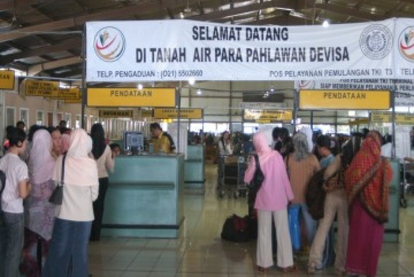 Tenaga kerja Indonesia tiba di Tanah Air