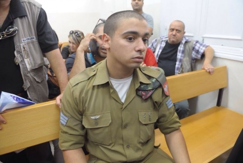 Tentara Israel Elor Azaria yang menembak mati warga Palestina, Abdel Fattah al Sharif di kepala meski sudah tidak berdaya.