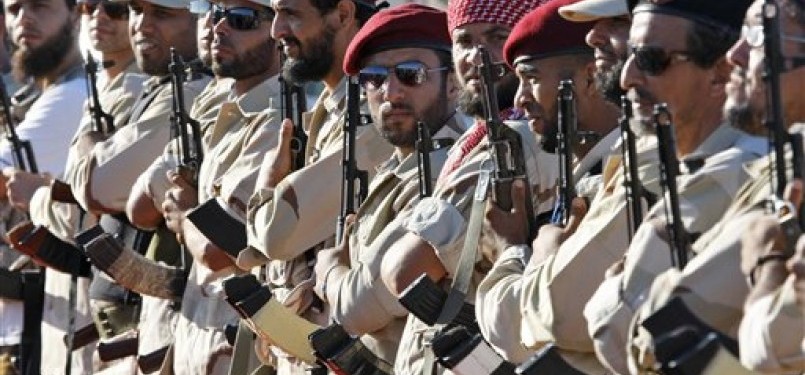 Tentara pemberontak Libya.