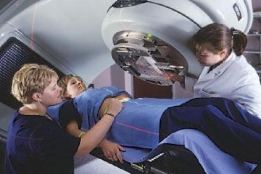 Terapi radiologi untuk kanker. Ilustrasi