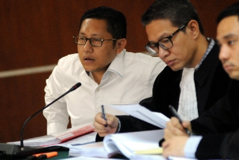 Terdakwa kasus dugaan korupsi Proyek Hambalang Anas Urbaningrum.