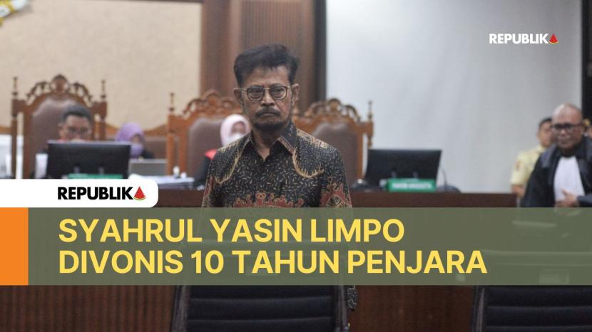 Terdakwa kasus dugaan pemerasan dan gratifikasi di Kementerian Pertanian Syahrul Yasin Limpo (SYL) menjalani sidang dengan agenda pembacaan putusan di Pengadilan Tipikor, Jakarta, Kamis (11/7/2024).