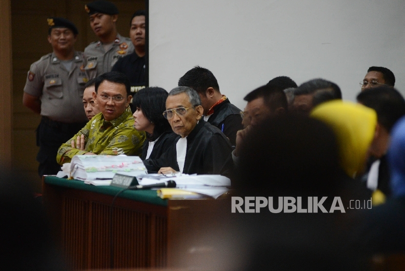 Terdakwa kasus dugaan penistaan agama Gubernur DKI Jakarta, Basuki Tjahaja Purnama alias Ahok