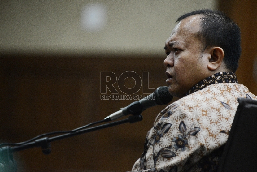 Terdakwa kasus dugaan suap dana Bansos Pemprov Sumut, Patrice Rio Capella mengikuti sidang pemeriksaan terdakwa di Pengadilan Tindak Pidana Korupsi, Jakarta, Senin (30/11).