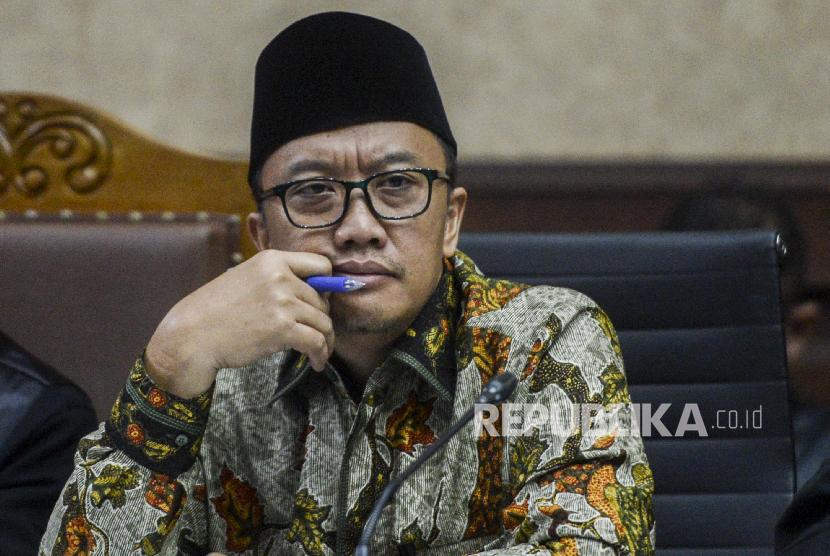Terdakwa kasus dugaan suap terkait pengurusan proposal dana hibah Komite Olahraga Nasional Indonesia ( KONI) dan gratifikasi, Imam Nahrawi.