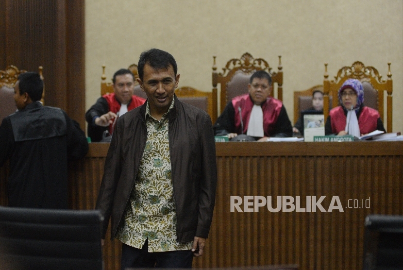 Terdakwa kasus korupsi dana bansos di Sumatera Utara (Sumut) Gatot Pujo Nugroho 