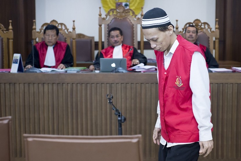 Anwar saat sidang putusan di Pengadilan Negeri Jakarta Pusat, Kamis (23/6).