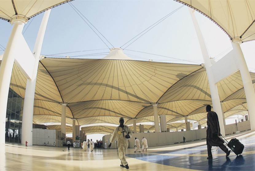 Terminal Haji di Bandara King Abdul Azis, Jeddah, Arab Saudi.