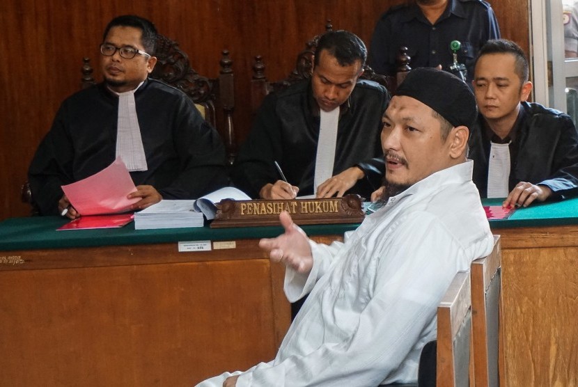 Terpidana mati kasus narkoba Freddy Budiman, menjalani sidang peninjauna kembali (PK) di Pengadilan Negeri Cilacap, Jawa Tengah, Rabu (25/5).